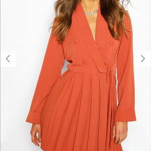 Boohoo Occasion Double Breasted Blazer Dress